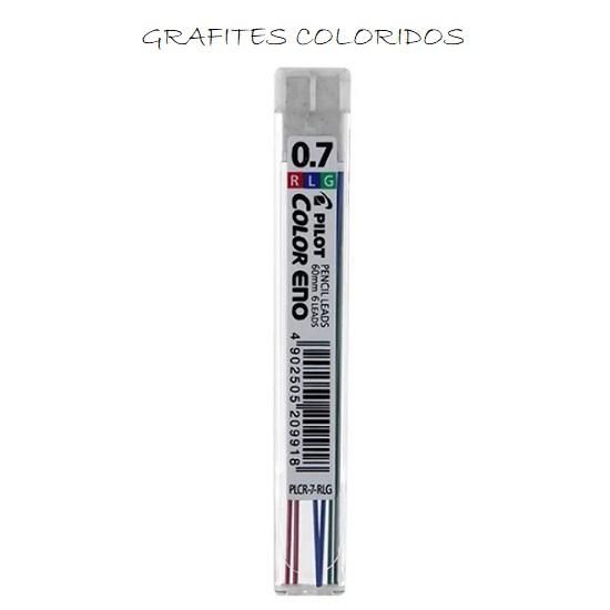 Grafite 0.7 Com 6 Grafites Azul/ Vermelho/ Verde Pilot