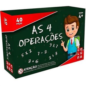 Operações Matemáticas - Jogo Educativo em Madeira 50 Peças