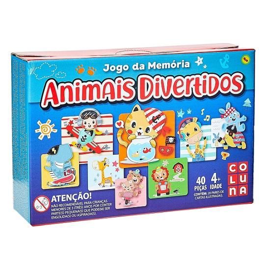 Jogo Da Memória Animais Com 54 Peças 2203 Coluna