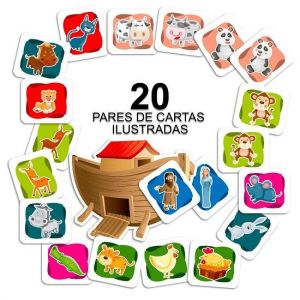 Jogo Da Memória Arca De Noé 2785 Pais e Filhos