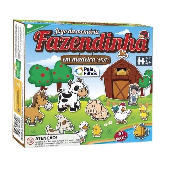 Jogo Da Memória Fazendinha 7692 Pais e Filhos