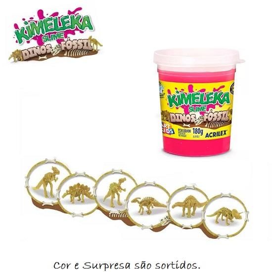 Kimeleka Dinos Fóssil 180grs. 05839 Acrilex - Envio da Cor e Personagem Conforme Disponibilidade do Estoque