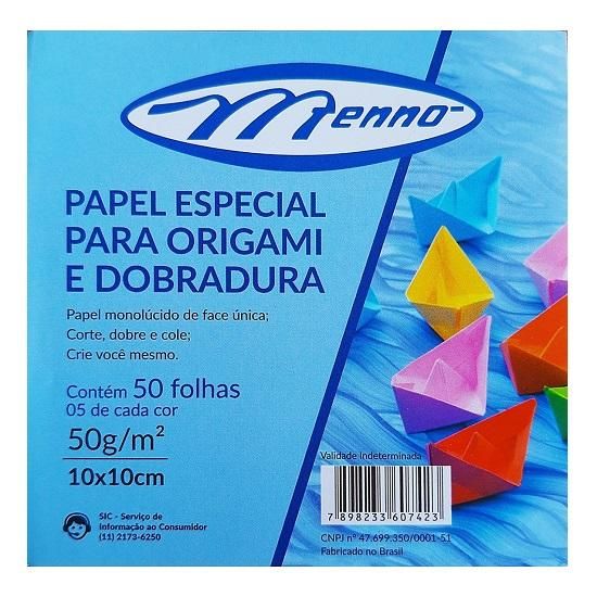 Kit Dobradura 10x10 Com 50 Folhas Menno