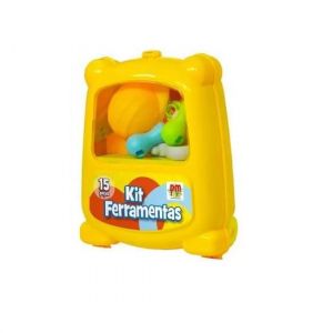 Kit Ferramenta Infantil 15 Peças DMT5664 DM Brasil - Envio de Cores Conforme Disponibilidade do Estoque