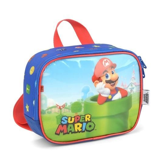 Lancheira Sem Acessórios Super Mario Azul LA39433MO Luxcel