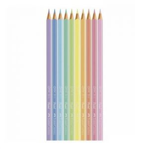 Lápis De Cor 10 Cores Aquarelável Pastel 120210P Faber Castell