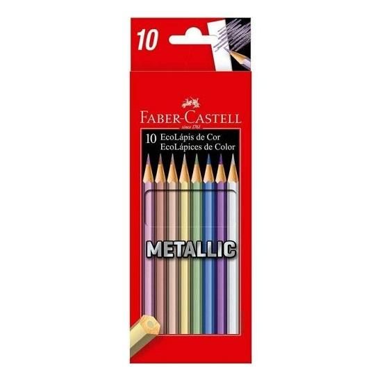 Lápis De cor 10 Cores Metallic 120410G Faber Castell