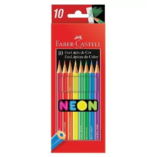 Lápis De Cor 10 Cores Neon 120410N Faber Castell