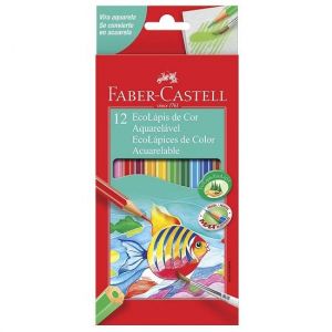 Lápis De Cor 12 Cores Aquarelável Faber Castell