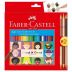 Lápis De Cor 24 Cores + 3 Caras E Cores 120124C Faber Castell