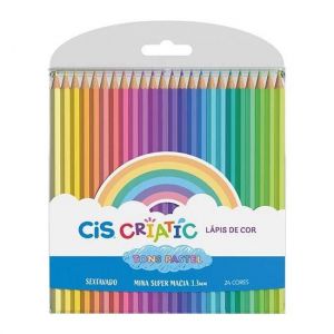 Lápis De Cor 24 Cores Pastel Criatic 600201 Cis