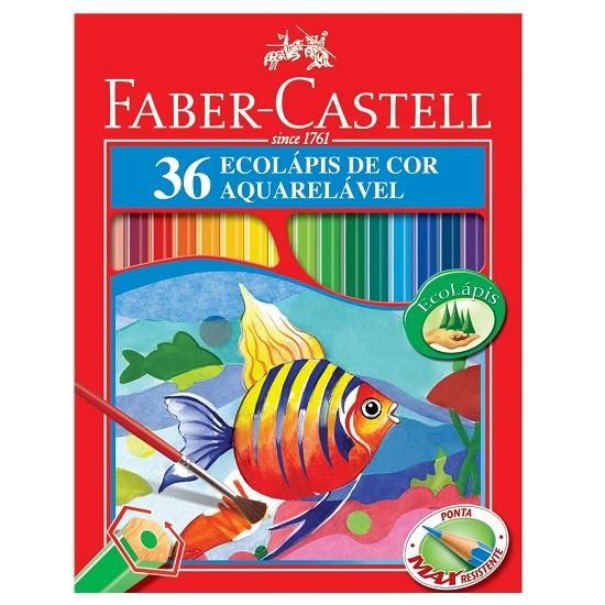 Lápis De Cor 36 Cores Aquarelável Faber Castell