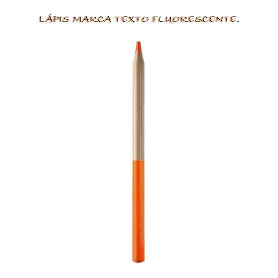 Lápis Marca Texto Fluorescente Laranja 679570 Tris