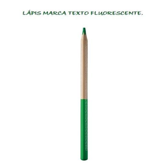 Lápis Marca Texto Fluorescente Verde 679570 Tris