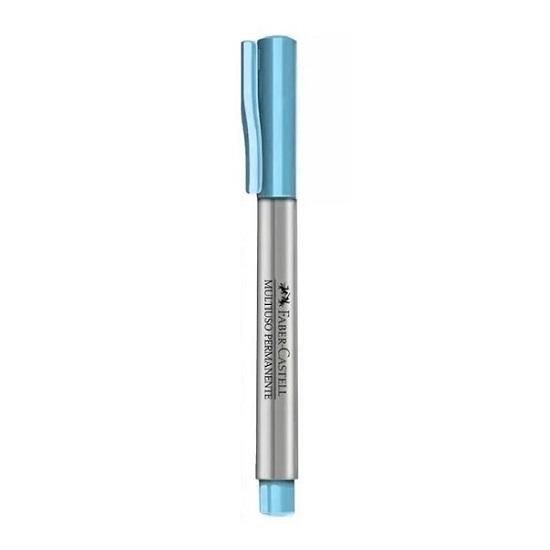 Marcador 1.0 Multiuso Azul Metálico Faber Castell