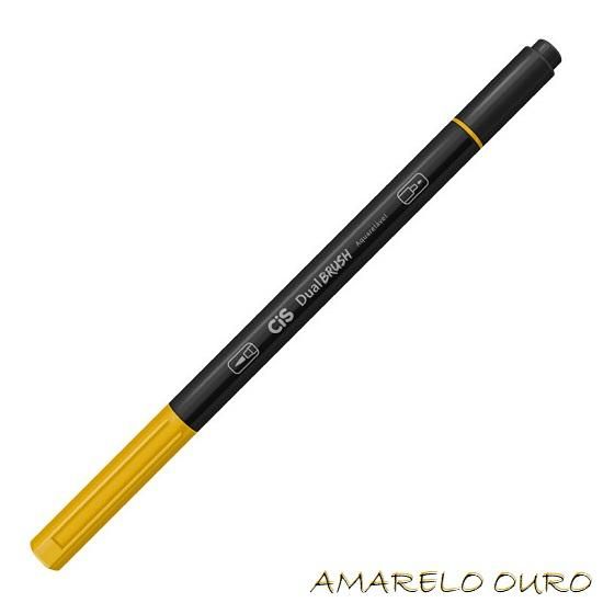 Marcador Dual Brush Aquarelável Amarelo Ouro Cis