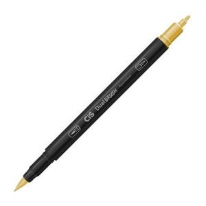 Marcador Dual Brush Aquarelável Amarelo Ouro Cis