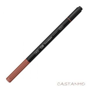 Marcador Dual Brush Aquarelável Castanho Cis