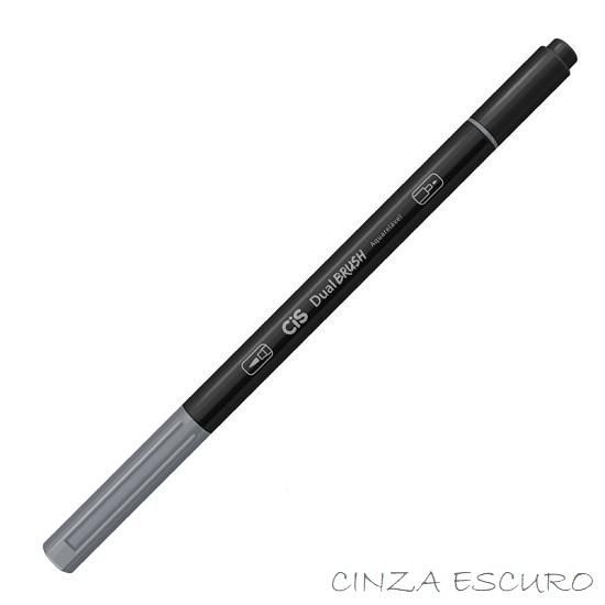 Marcador Dual Brush Aquarelável Cinza Escuro Cis