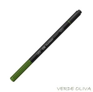 Marcador Dual Brush Aquarelável Verde Oliva Cis