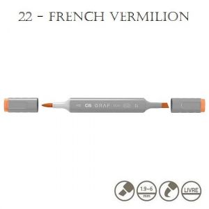 Marcador Graf Duo Brush 22 French Vermilion Cis