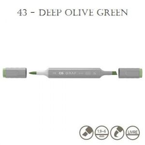 Marcador Graf Duo Brush 43 Deep Olive Green Cis