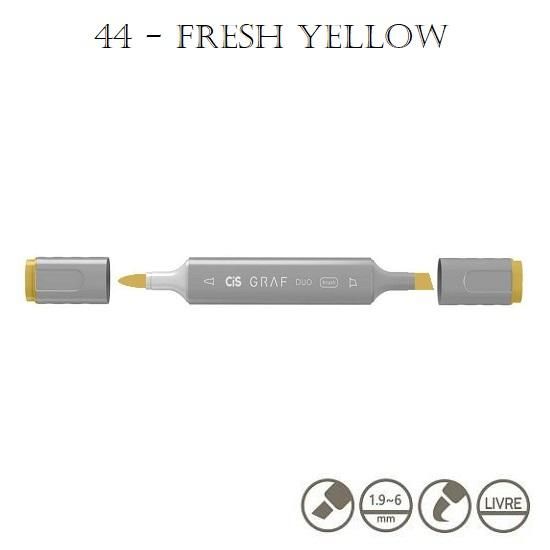 Marcador Graf Duo Brush 44 Fresh Yellow Cis