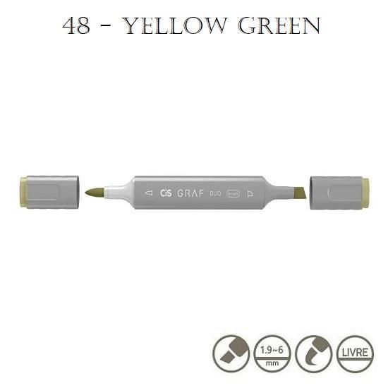 Marcador Graf Duo Brush 48 Yellow Green Cis