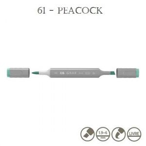 Marcador Graf Duo Brush 61 Peacock Green Cis