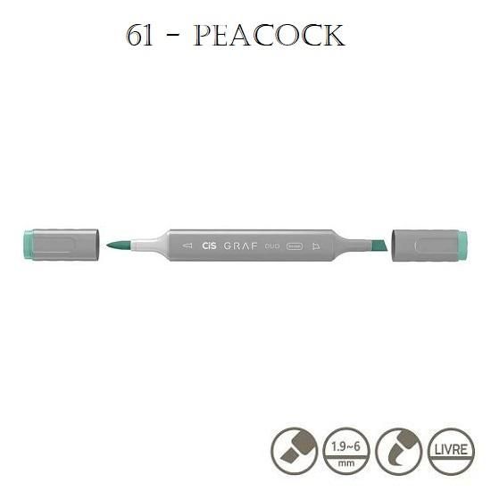 Marcador Graf Duo Brush 61 Peacock Green Cis