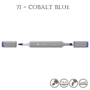 Marcador Graf Duo Brush 71 Cobalt Blue Cis