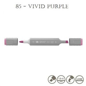 Marcador Graf Duo Brush 85 Vivid Purple Cis