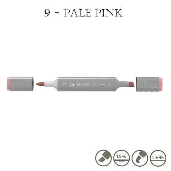 Marcador Graf Duo Brush 9 Pale Pink Cis