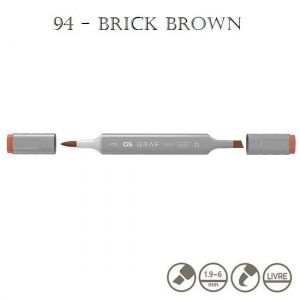 Marcador Graf Duo Brush 94 Brick Brown Cis