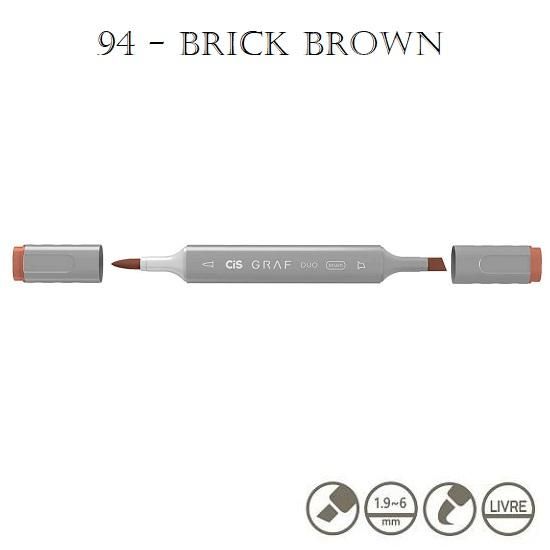 Marcador Graf Duo Brush 94 Brick Brown Cis