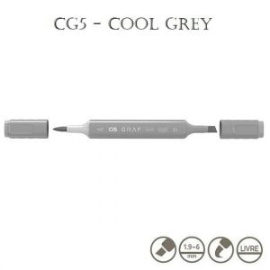 Marcador Graf Duo Brush CG5 Cool Grey Cis