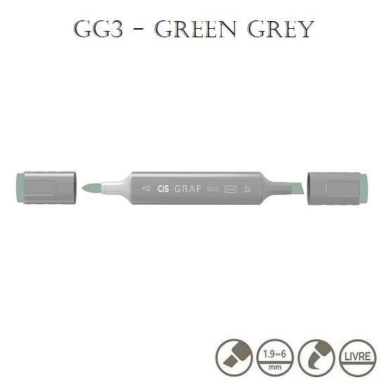 Marcador Graf Duo Brush GG3 Green Grey Cis