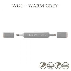 Marcador Graf Duo Brush WG4 Warm Grey Cis