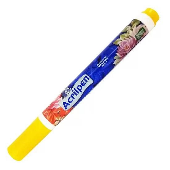 Marcador Para Tecido Amarelo Ouro 505 Acrilpen Acrilex