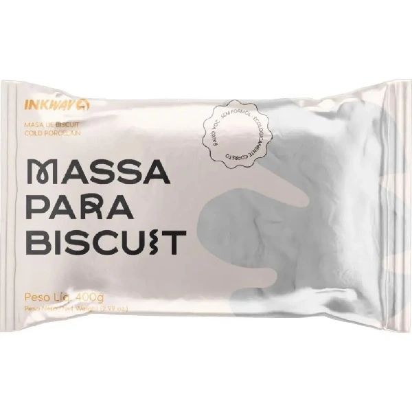 Massa de Biscuit 400 Gramas Branca Inkway