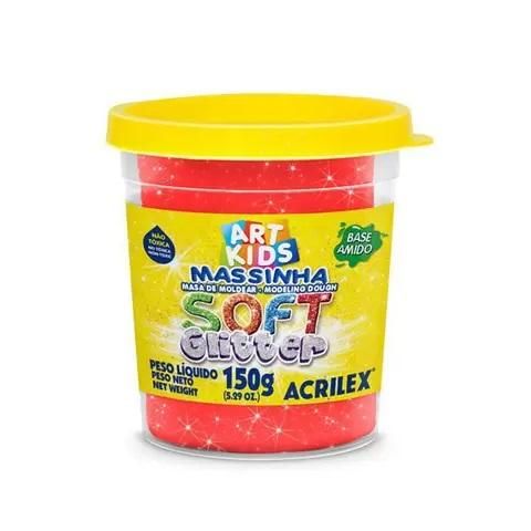 Massa De Modelar 150g. Glitter Vermelho 205 Acrilex