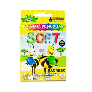 Massa De Modelar 6 Cores Soft Acrilex