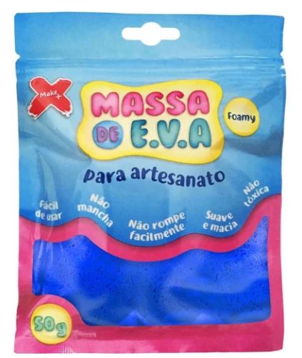 Massa E.V.A Azul Escuro 50g. Make +