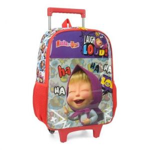 Mochila De Carrinho Masha e o Urso Vermelha IC37502MU Maxlog