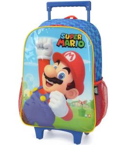 Mochila De Carrinho Super Mario Azul IC37552MO Maxlog