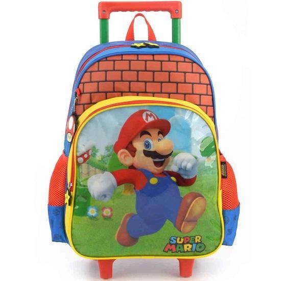 Mochila De Carrinho Super Mario Azul IC37566MO Maxlog