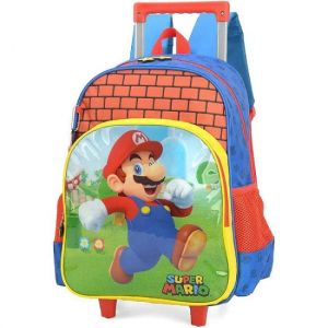 Mochila De Carrinho Super Mario Azul IC37566MO Maxlog