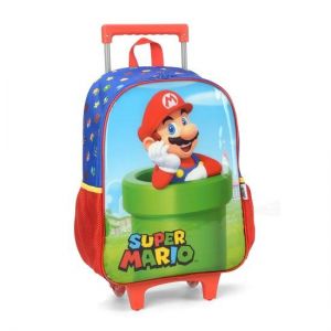 Mochila De Carrinho Super Mario Azul IC39432MO Luxcel