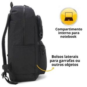 Mochila De Costas UP4YOU Preta MS4898UP Maxlog