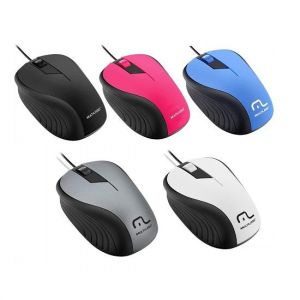 Mouse USB Wave MO222 Multilaser - Envio da Cor Conforme Disponibilidade do Estoque